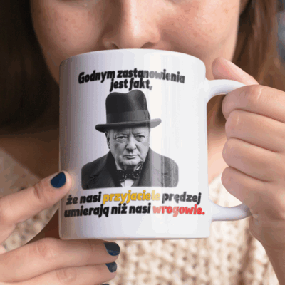 Kubek Winston Churchill Cytat