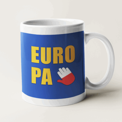 Kubek Unia Europejska EUROPA Przeciw EURO!