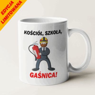KUBEK KOSCIÓŁ, SZKOŁA, GAŚNICA!