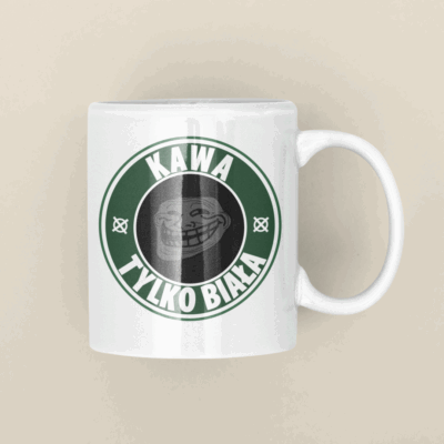 Kubek KAWA TYLKO BIAŁA