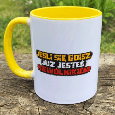 KUBEK Z CYTATEM JEZELI SIĘ BOISZ 2