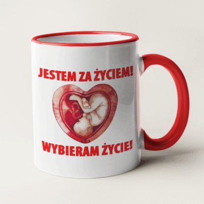 Kubek PRO-LIFE Jestem za Życiem!