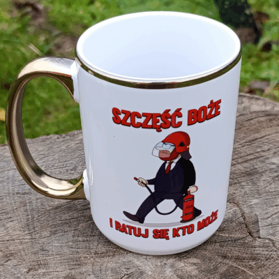 Duży KUBEK PREMIUM Gaśnica EDYCJA SPECJALNA